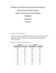 Estadística y pronósticos para la toma de decisiones act1 docx