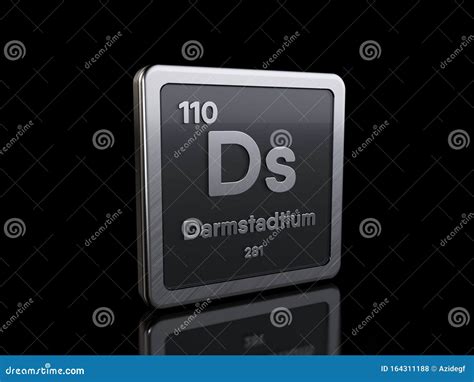 Darmstadtium Ds Element Symbol From Periodic Table Series Stock