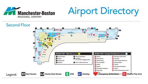 Manchester-Boston Regional Airport (MHT) Terminal Maps, Shops ...