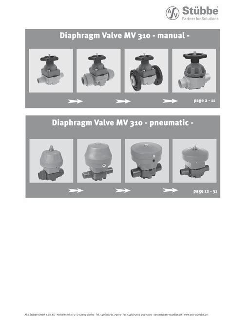 Pdf Diaphragm Valve Mv Manual Braeco Diaphragm