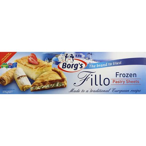 Borg S Frozen Fillo Pastry Sheets G Woolworths