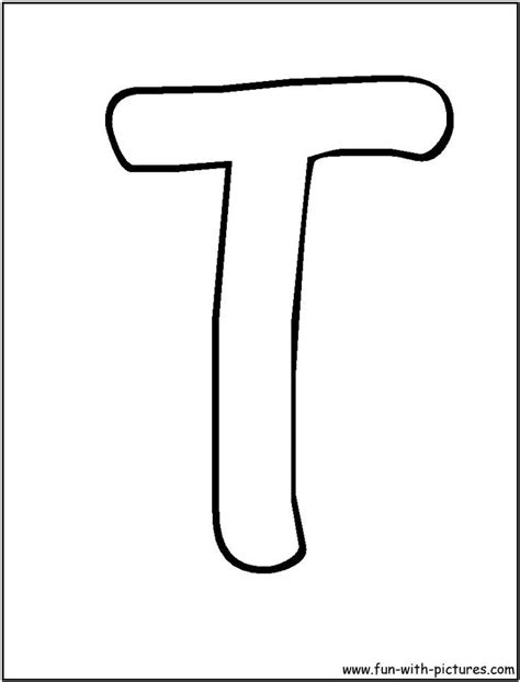 Printable Bubble Letter T