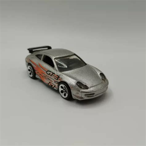 HOT WHEELS PORSCHE GT CUP Silber Spielzeugauto Modellauto Mattel EUR