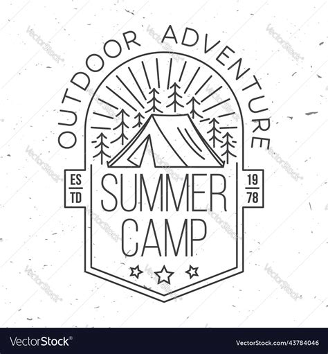 Summer camp concept Royalty Free Vector Image - VectorStock