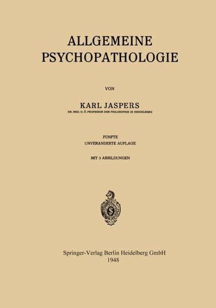 Allgemeine Psychopathologie von Karl Jaspers bei bücher de bestellen