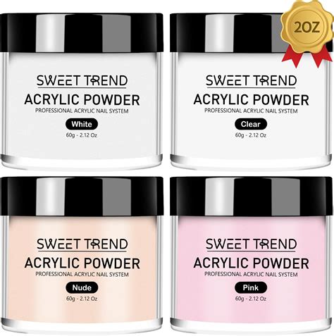 Amazon Sweet Trend Acrylic Nail Powder G Clear White Pink Nude Acrylic Powder Set