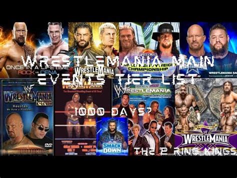 The Ring Kings Podcast Episode Wrestlemania Main Events Tier List