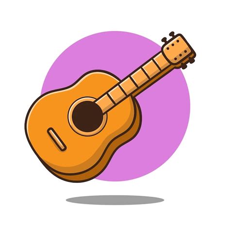 Premium Vector Cartoon Vector Illustration Acoustic Guitar Colorful