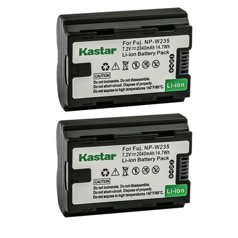 Kastar 2 Pack Battery Replacement For Fujifilm Np W235 Npw235 Rechargeable Lithium Ion Battery