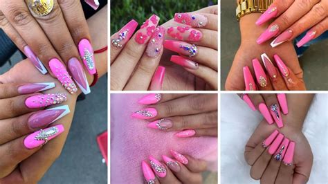 33 Light Pink Nails With Rhinestones 2023