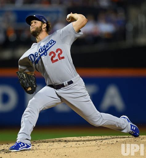 Photo Los Angeles Dodgers Starting Pitcher Clayton Kershaw Throws Against The New York Mets