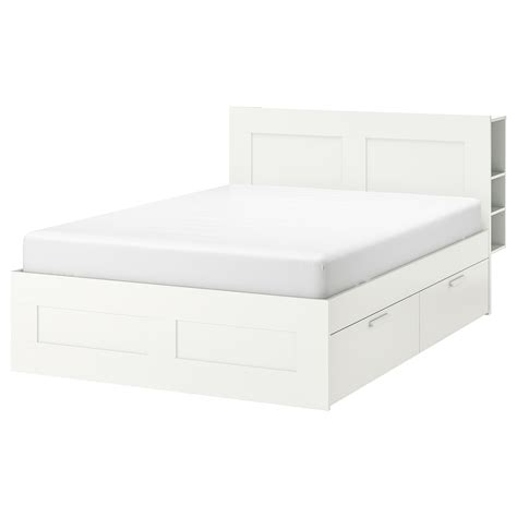 Brimnes Struttura Letto Contenit Testiera Bianco Leirsund X Cm