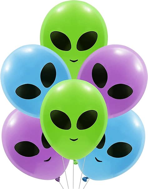 Amazon Whaline Pcs Alien Balloons Green Blue Purple Alien Party