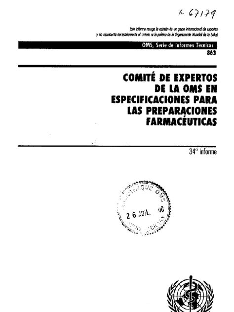 Calificacion De Equipos De La Industria Farmaceutica Norma Oms