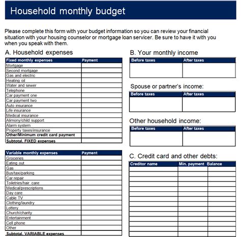 18+ Handy Household Budget Templates [Excel & Word] - Templates Show