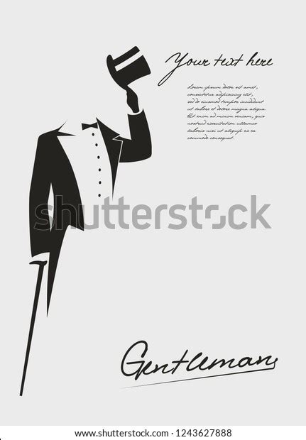 Silhouette Gentleman Tuxedo 스톡 벡터 로열티 프리 1243627888 Shutterstock