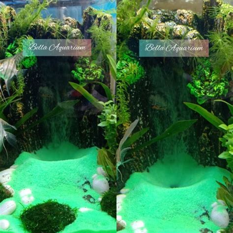 Jual Tebing Air Terjun Mini Aquarium Aquascape 19cm Bonus Pasir Silika