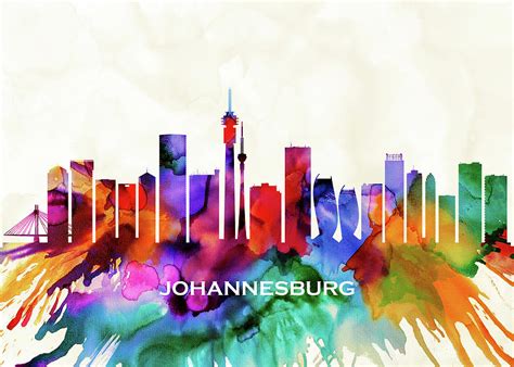 Johannesburg Skyline Mixed Media By NextWay Art Fine Art America