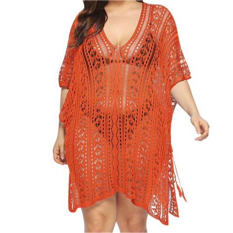 Beach Swimsuit For Women 2025 Trendy Summer Swimwear Crochet Cover Up Hollow Out Coverups Bikini