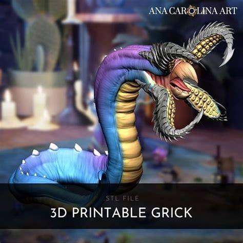 DnD Grick by Ana Carolina Art 3D model 3D printable | CGTrader