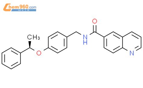 849810 03 3 6 Quinolinecarboxamide N 4 1R 1 Phenylethoxy Phenyl