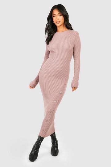 Rib Knit Dresses Boohoo Uk