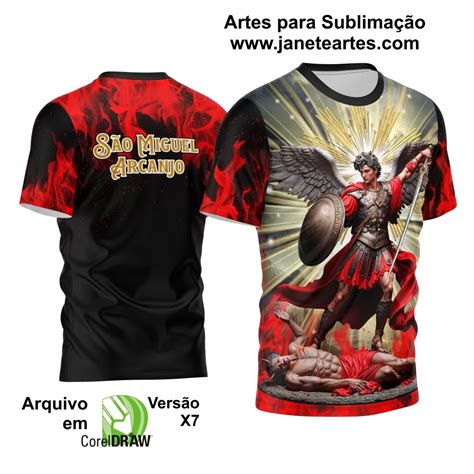 Arte Estampa Camisa Religi O S O Miguel Arcanjo