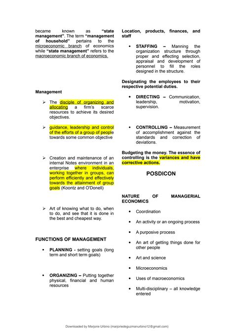 SOLUTION Managerial Economics Reviewer For Bsa Studypool