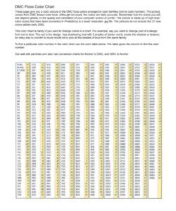 DMC Floss Color Chart PDF - Free Download (PRINTABLE)