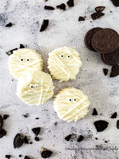 Mummy Halloween Cookies Walking On Sunshine Recipes