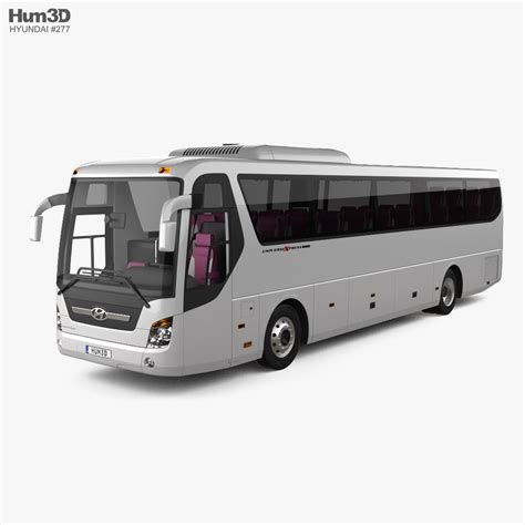 Hyundai Universe Xpress Noble Bus With Hq Interior 2010 3d Model