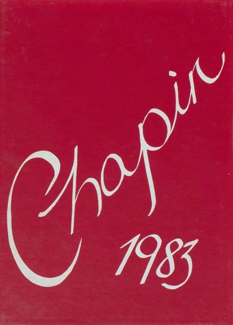 1983 yearbook from Chapin High School from Chapin, South Carolina for sale