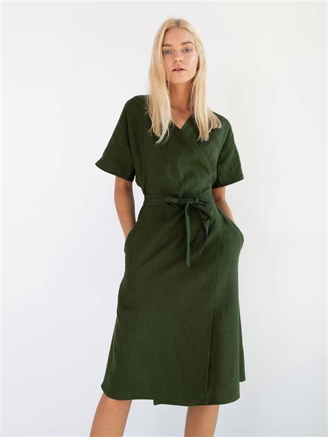 Summer Linen Wrap Dress Love And Confuse