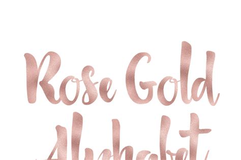 Rose Gold Foil Alphabet Clip Art By Pededesigns Thehungryjpeg