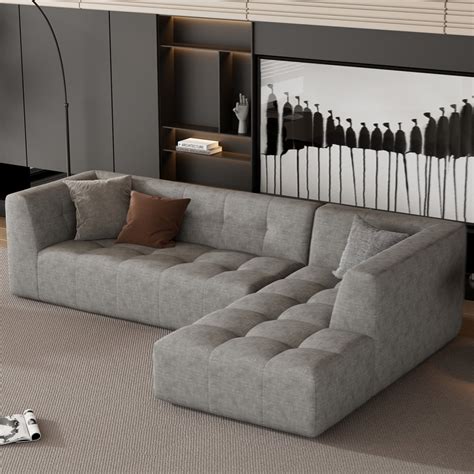 Sectional Couch, 110.2*72.8" Modular Sectional, Modern Minimalist ...