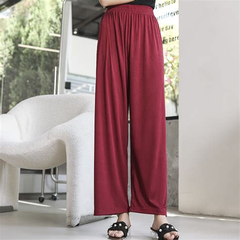 Jual Celana Kulot Highwaist Wanita Knit Pants Loose Pants Trousers