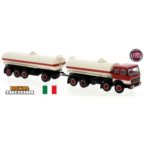 Fiat Mille Pattes Camion Remorque Citerne Rouge Et Blanc