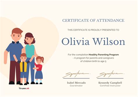 Sample Certificate Of Appreciation To Parents