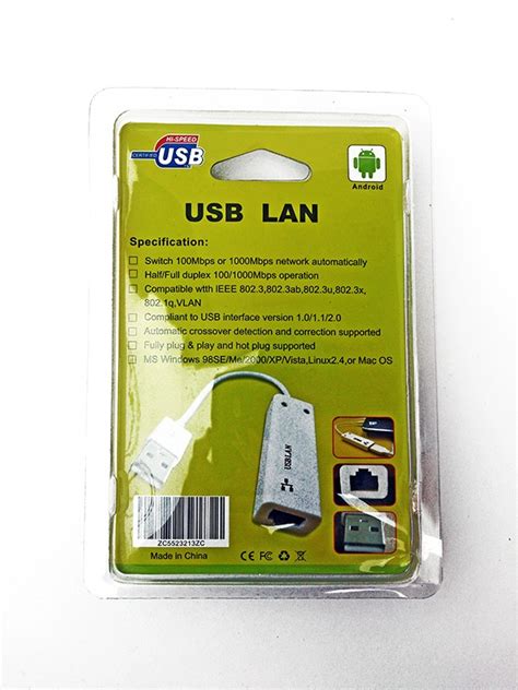 Tarjeta De Red Usb Lan Rj45 Mac O Portatil Jeway 21900 En Mercado