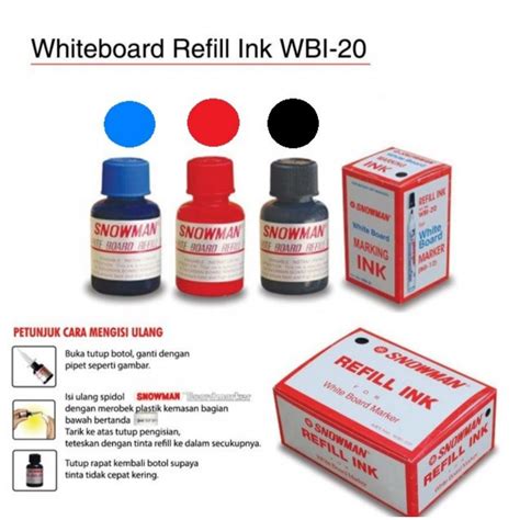 Jual Snowman Tinta Isi Ulang Spidol Whiteboard Isi Ulang Spidol