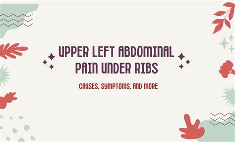 Upper Left Abdominal Pain Under Ribs Resurchify