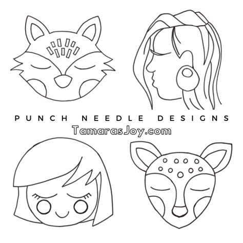 FREE PRINTABLE PUNCH NEEDLE PATTERNS ⋆ Tamaras Joy