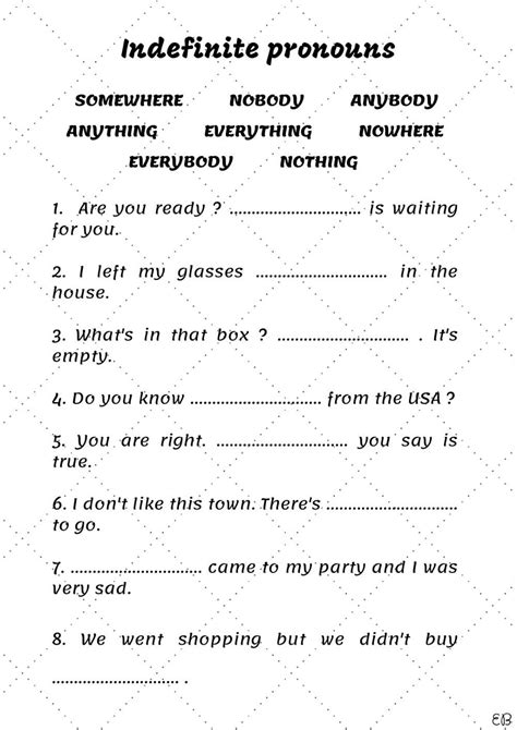 Indefinite Pronouns Online Worksheet For Elementary Live Worksheets