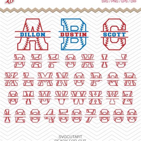 Baseball Letters And Numbers Font Svg Cut File For Silhouette Etsy