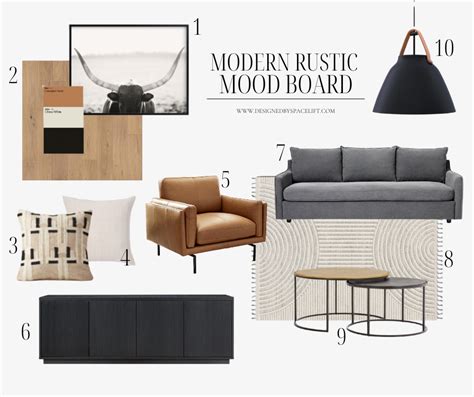 Modern Rustic Mood Board SpaceLift