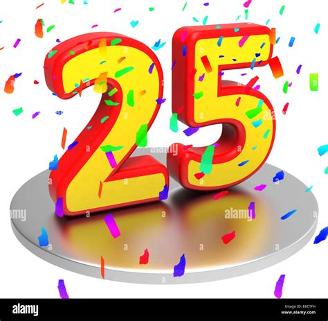 Twenty Fifth Showing Birthday Party And Congratulations Stock Photo - Alamy