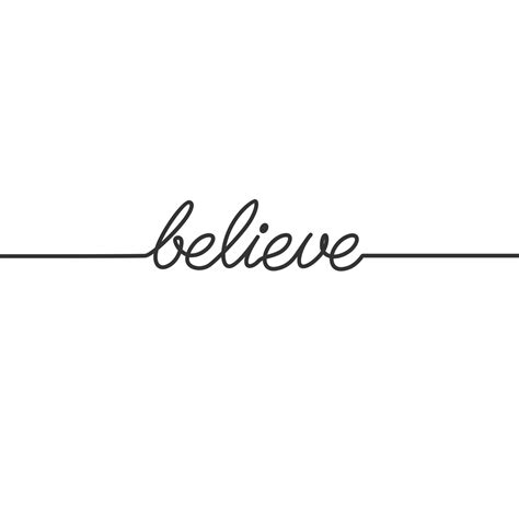 Drawings Of The Word Believe