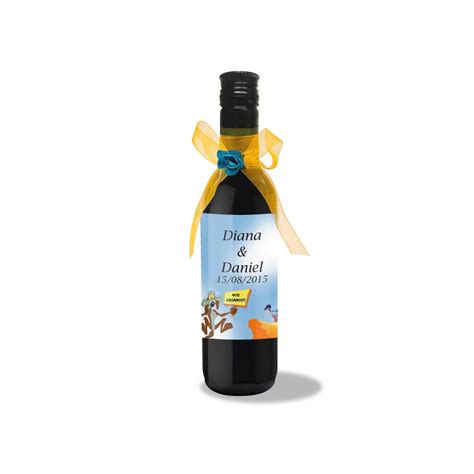 Botella De Vino Con Etiqueta Personalizada Detalles Personalizados Boda