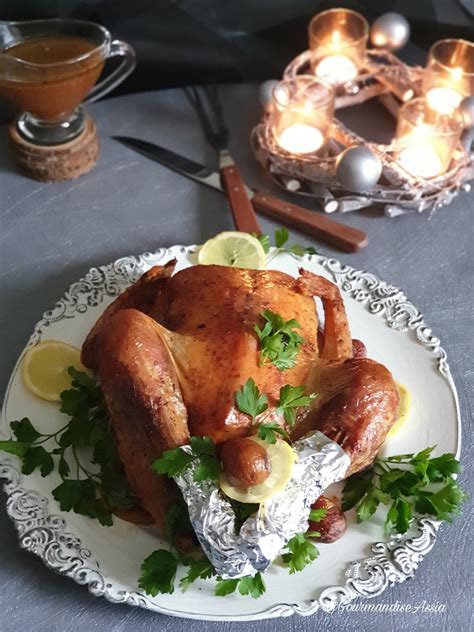 Chapon Rôti au Miel et Marrons Gourmandise Assia