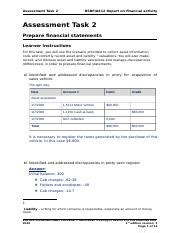 BSBFIA412 Assessment Task 2 J Docx Assessment Task 2 BSBFIA412